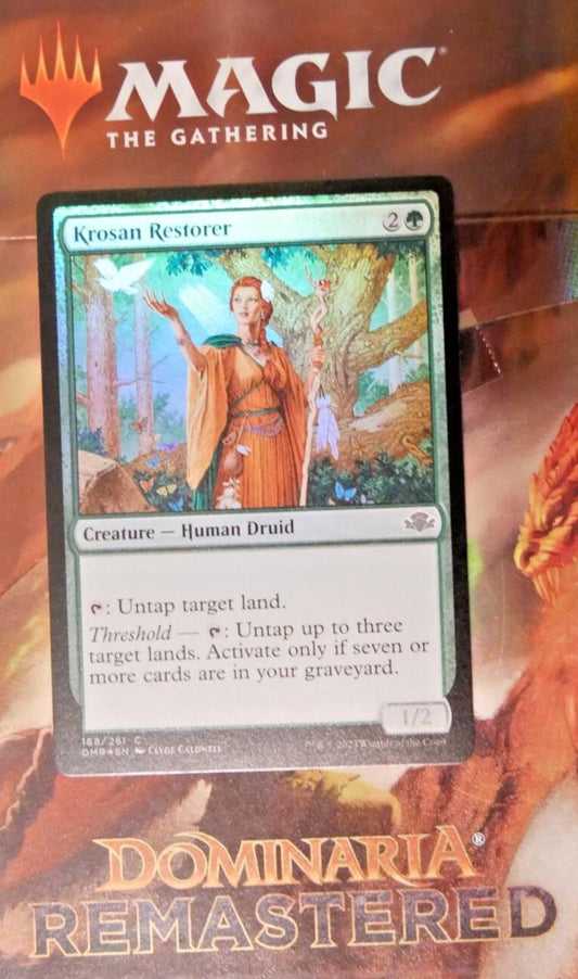 Krosan Restorer DMR 160 foil Magic the Gathering Human Druid creature card.