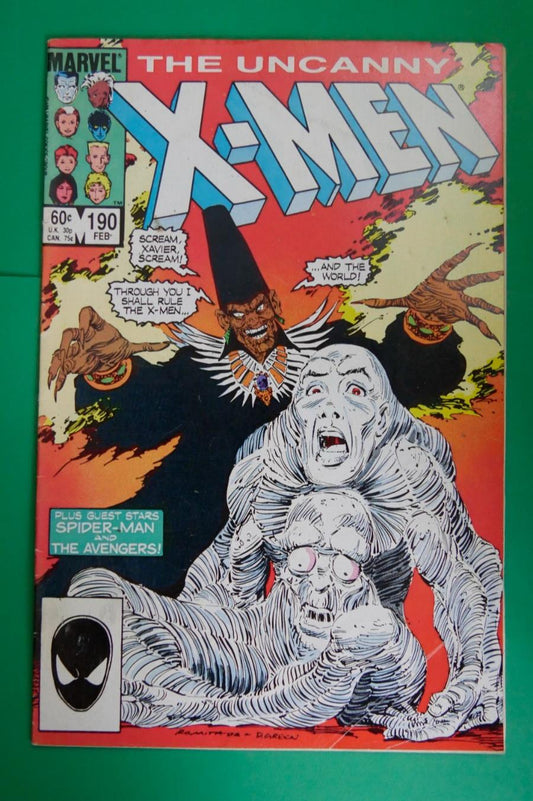 The Uncanny X-Men #190 (1985) Direct Edition with Spider-Man appearance cover
