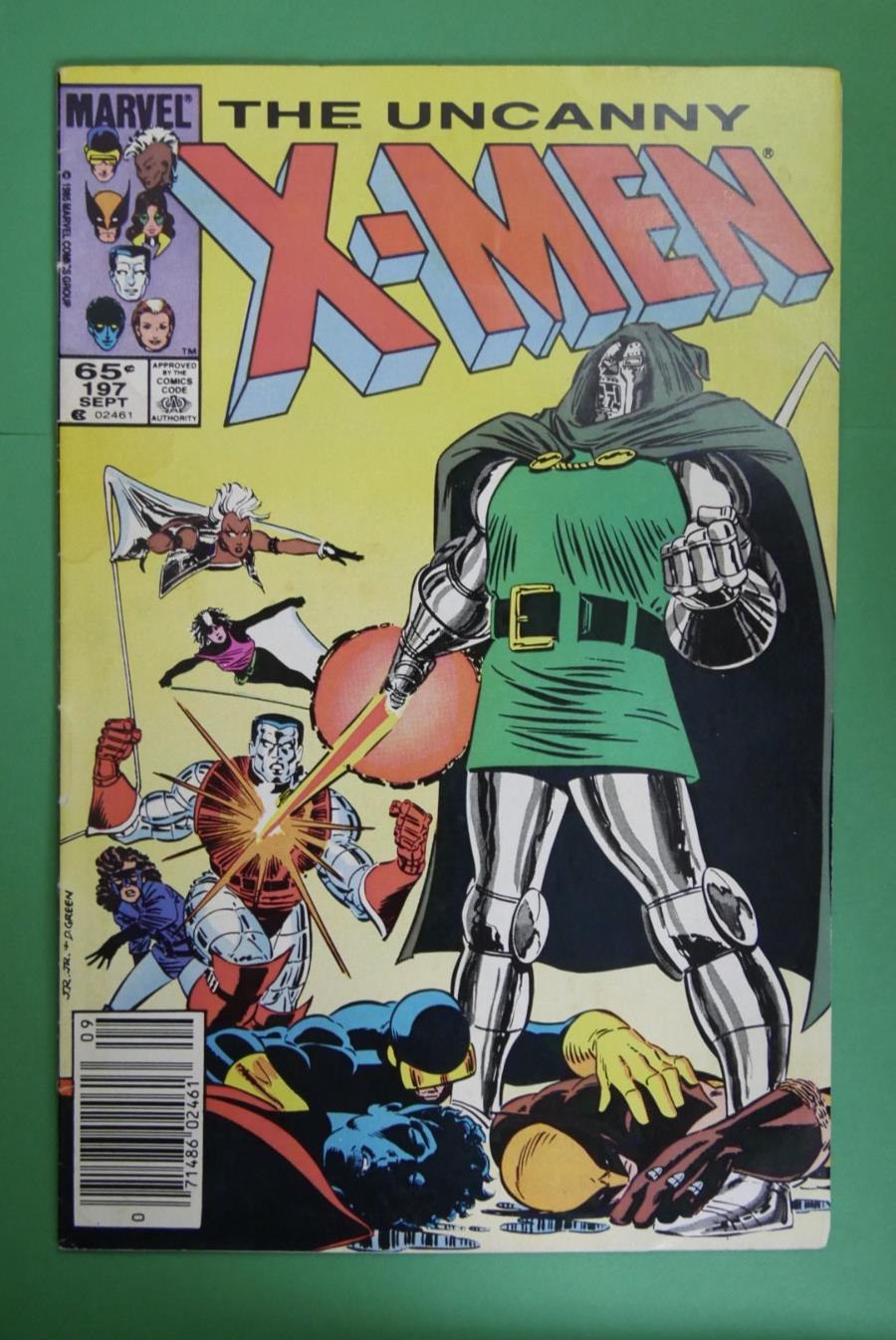 The Uncanny X-Men #197 (1985) Newsstand Variant cover with Doctor Doom over the X-Men
