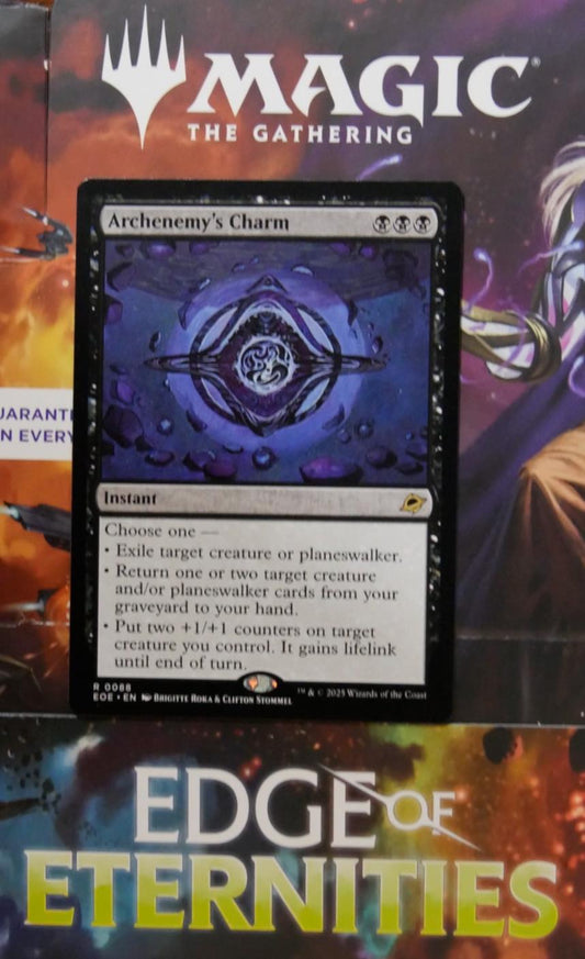 Archenemy's Charm Edge of Eternities EOE 088 MTG rare instant with removal, reanimation support, and modal gameplay options.