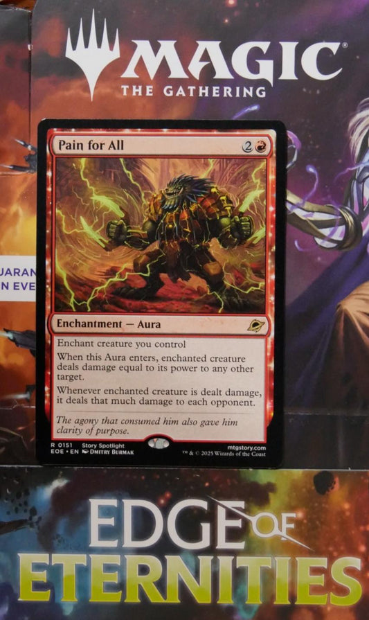 Pain for All EOE 151 Magic the Gathering aura enchantment card from Edge of Eternities.