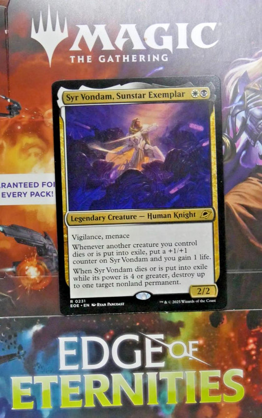 Syr Vondam Sunstar Exemplar MTG Edge of Eternities Legendary Human Knight card 0231

