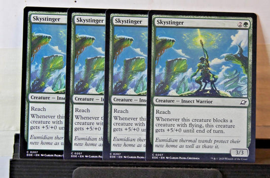 Skystinger x4 playset EOE 207 MTG Reach Insect Warrior cards from DM Vault Co