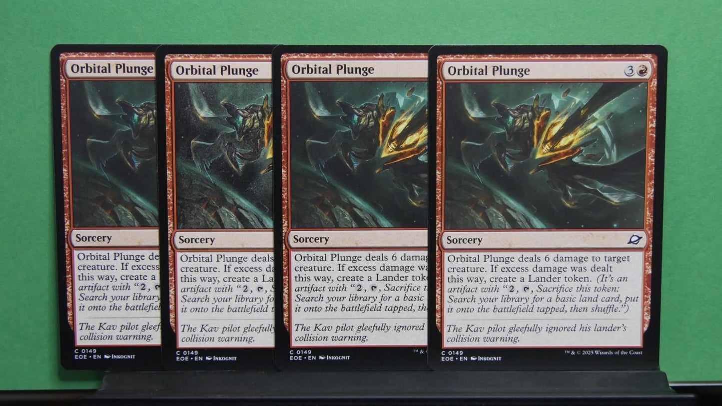 Four Orbital Plunge Magic the Gathering Edge of Eternities common cards