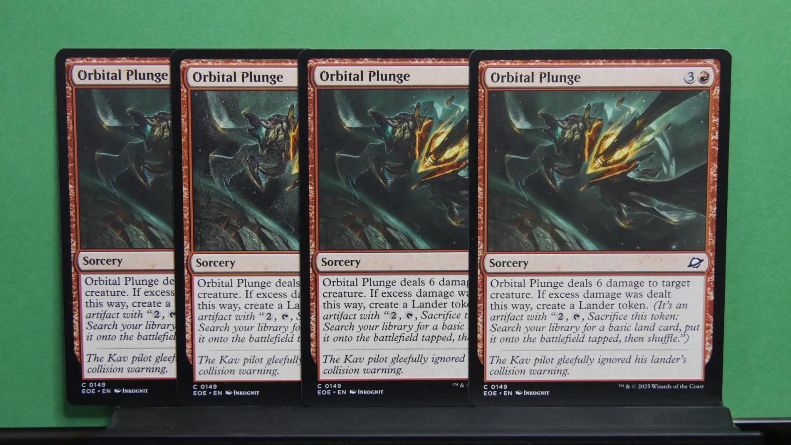 Four Orbital Plunge Magic the Gathering Edge of Eternities common cards