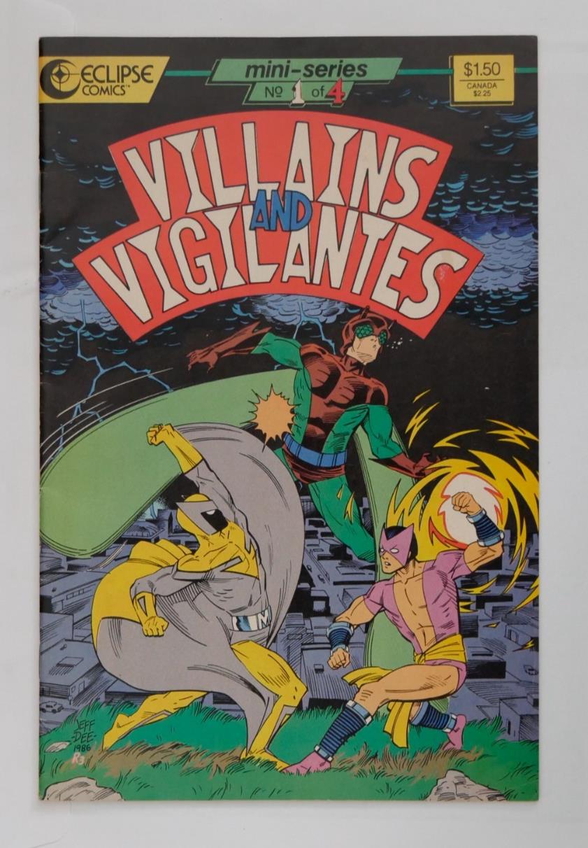 illains and Vigilantes #1 Eclipse Comics 1986 mini-series debut cover