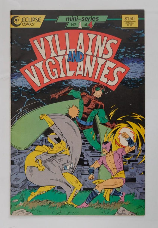 illains and Vigilantes #1 Eclipse Comics 1986 mini-series debut cover