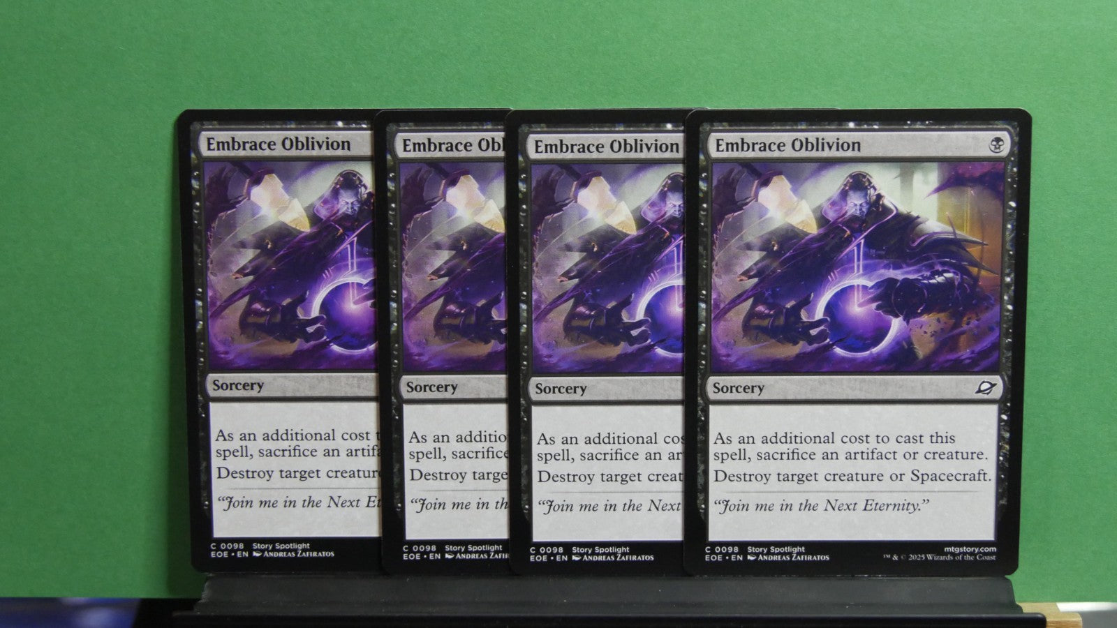 Embrace Oblivion Magic the Gathering Edge of Eternities sorcery card playset