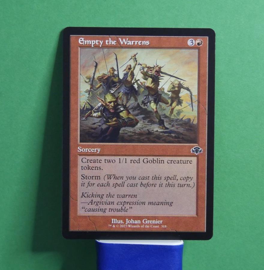 Empty the Warrens Magic the Gathering Dominaria Remastered retro frame sorcery
