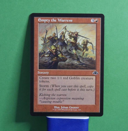 Empty the Warrens Magic the Gathering Dominaria Remastered retro frame sorcery