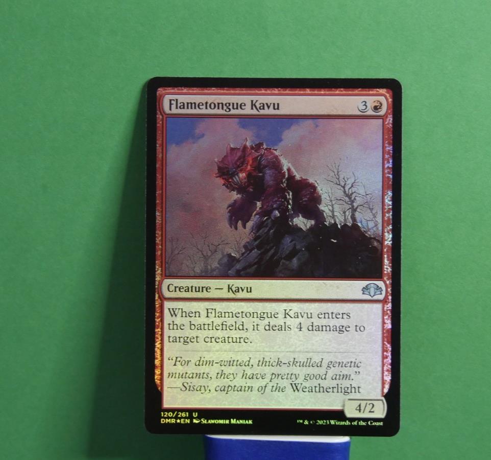 Flametongue Kavu Dominaria Remastered foil Magic the Gathering creature card