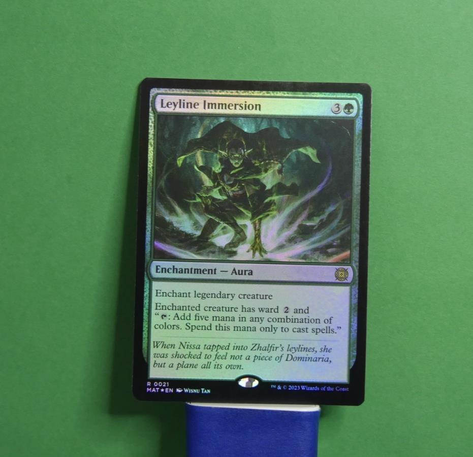 Leyline Immersion foil MTG March of the Machine Aftermath MAT 21 Aura enchantment card from DM Vault Co