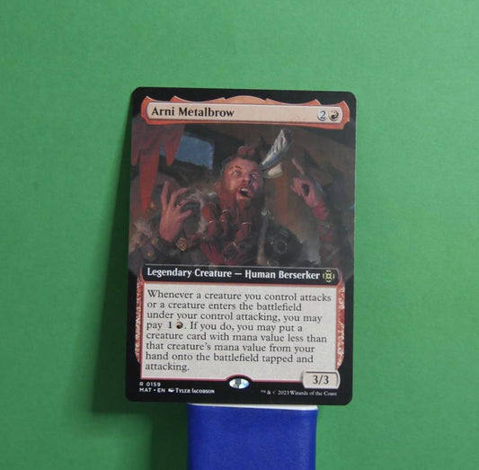 Arni Metalbrow Extended Art MTG card from March of the Machine Aftermath MAT 159 by DM Vault Co