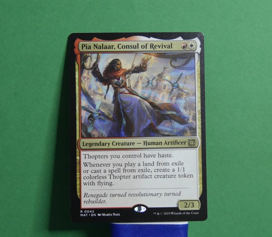 Pia Nalaar, Consul of Revival foil legendary Human Artificer MTG March of the Machine
