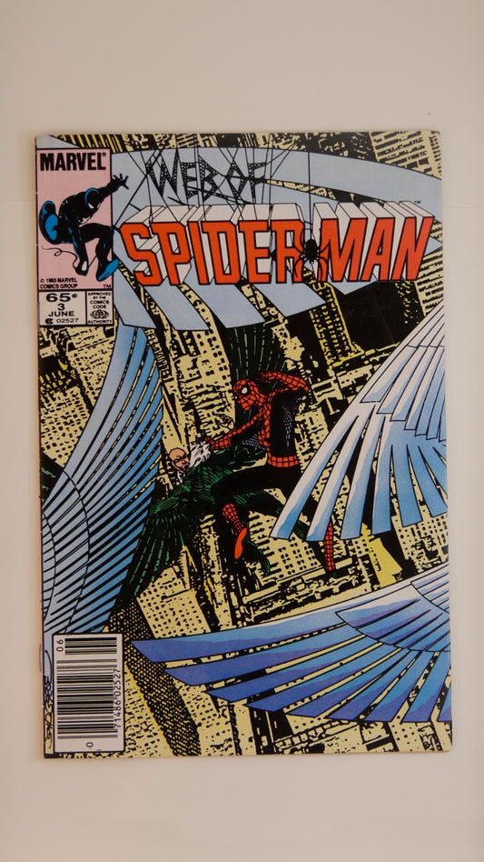 Web of Spider-Man #3 (1985) — Marvel Newsstand Edition, John Byrne Cover