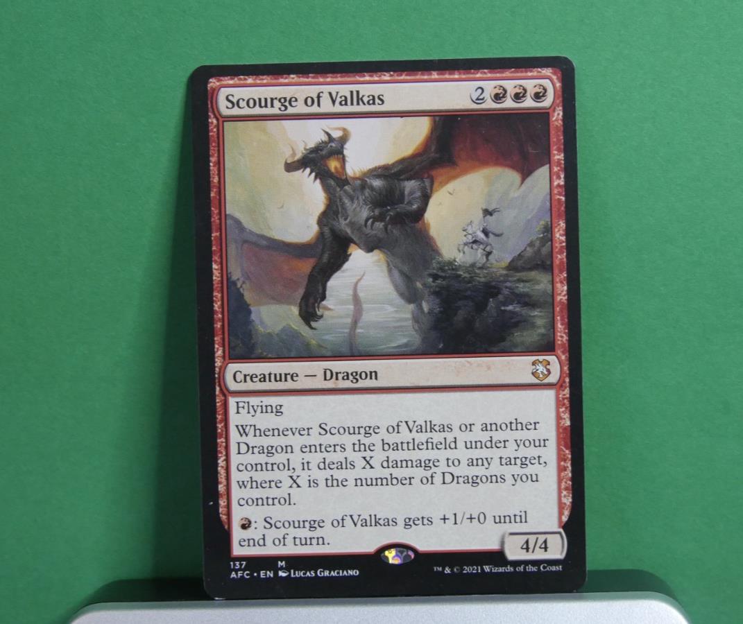 Scourge of Valkas Magic: The Gathering card, Commander AFC.
