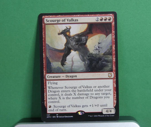 Scourge of Valkas Magic: The Gathering card, Commander AFC.
