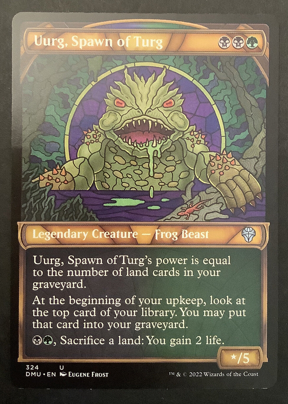Uurg Spawn of Turg MTG Dominaria United showcase legendary creature card
