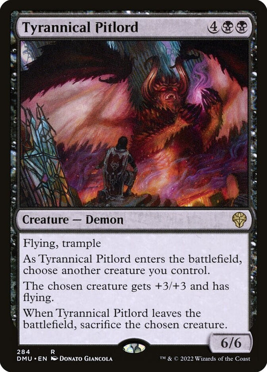 Magic: The Gathering Dominaria United Tyrannical Pitlord creature demon card
