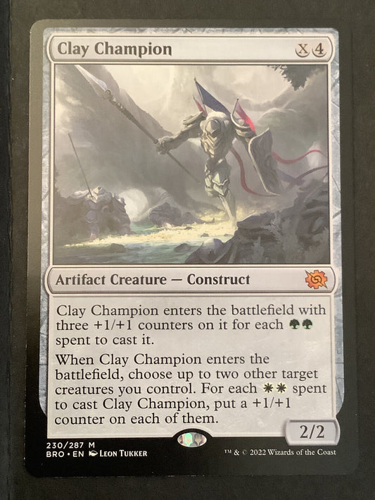 Clay Champion BRO 230 MTG Counters artifact creature card by DM Vault Co