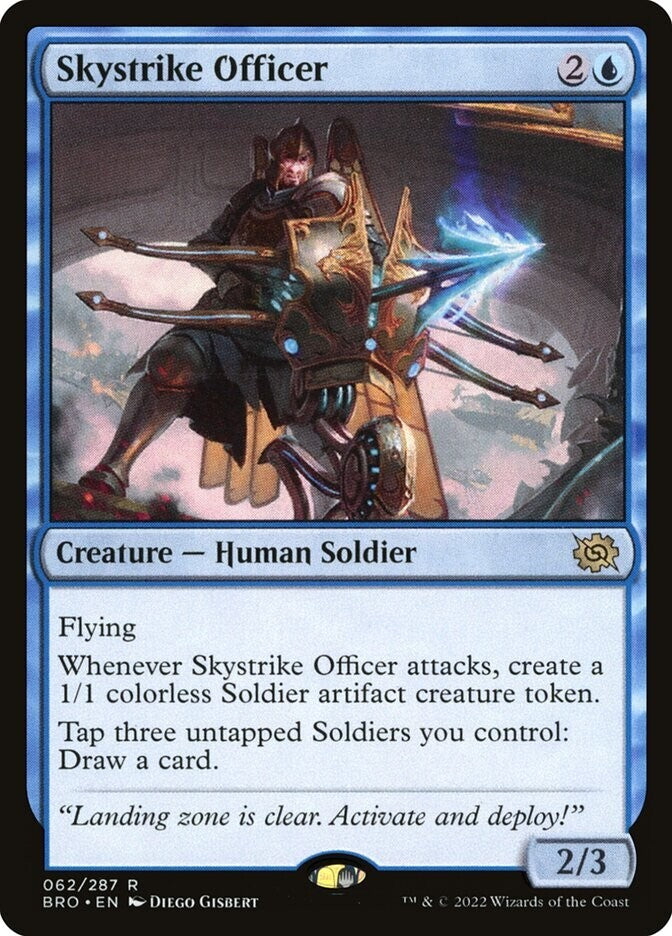 Skystrike Officer MTG card from The Brothers' War BRO 62 by DM Vault Co