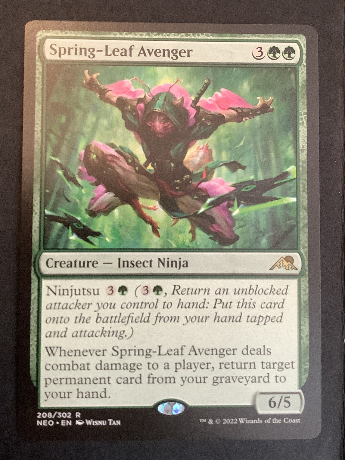 Spring-Leaf Avenger NEO 208 regular finish MTG Insect Ninja card