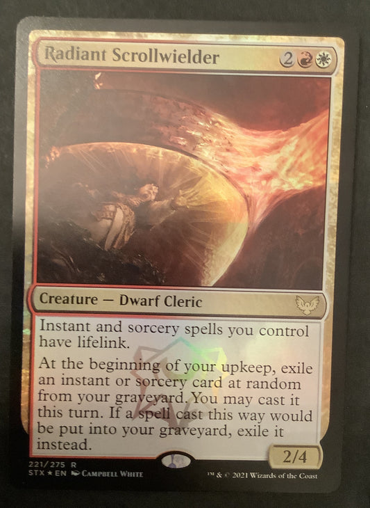 Radiant Scrollwielder MTG card from Strixhaven School of Mages STX 221 by DM Vault Co