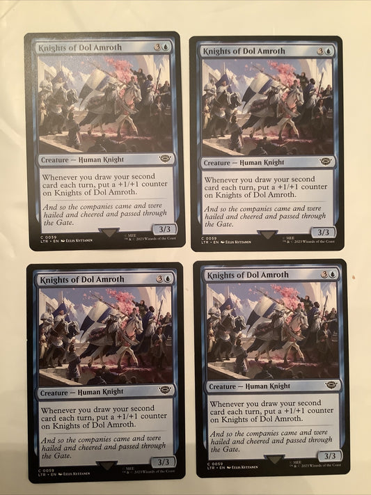 Four Knights of Dol Amroth 0059 LOTR MTG uncommon creature cards playset