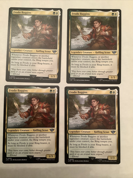 Frodo Baggins Uncommon 205 LOTR Magic: The Gathering card lot
