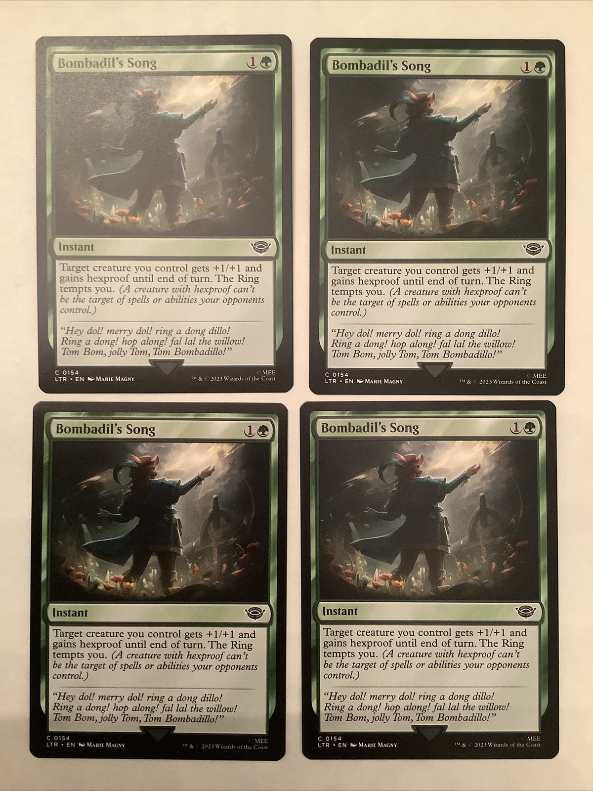 MTG LOTR: X4 BOMBADIL'S SONG (Instant) Common 0154