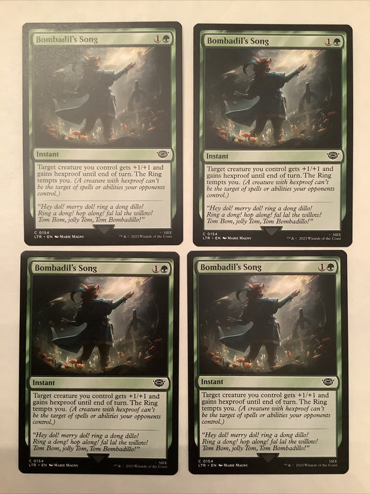 MTG LOTR: X4 BOMBADIL'S SONG (Instant) Common 0154
