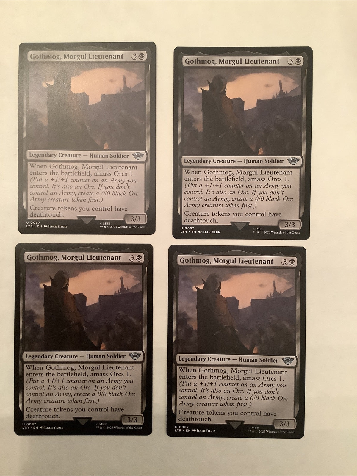 Playset of 4 Gothmog, Morgul Lieutenant #87 Regular from The Lord of the Rings: Tales of Middle-earth