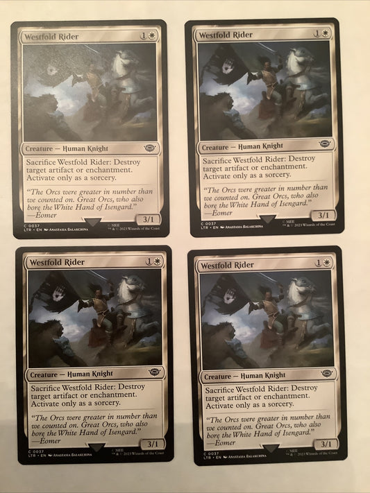 Magic: The Gathering Westfold Rider card – x4 copies – MTG LOTR single