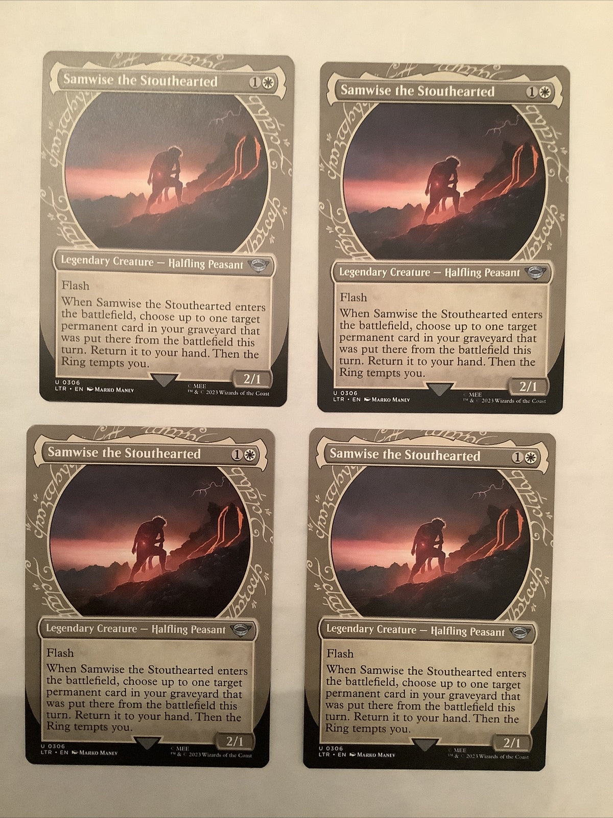 MTG LOTR: x4 Samwise the Stouthearted (Legendary Creature) Showcase Uncommon 028