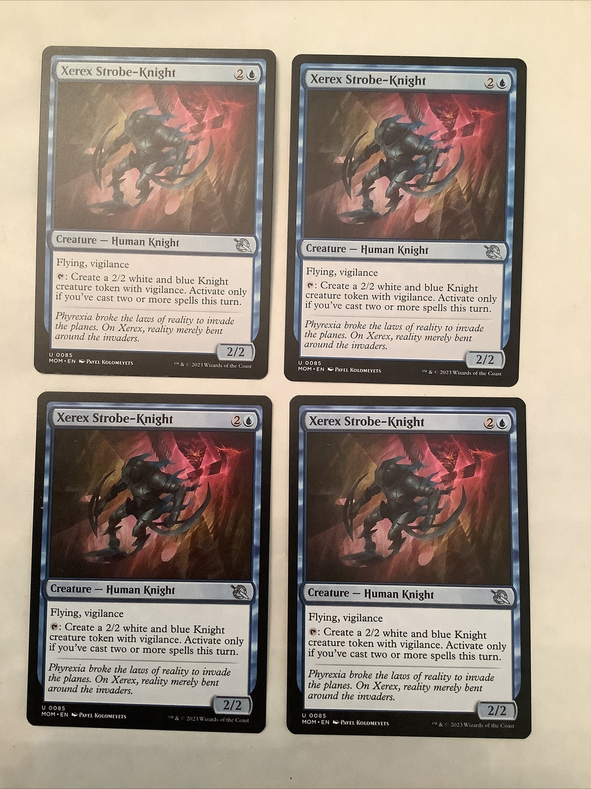 X4 Xerex Strobe-Knight MOM 085 regular finish playset from March of the Machine.