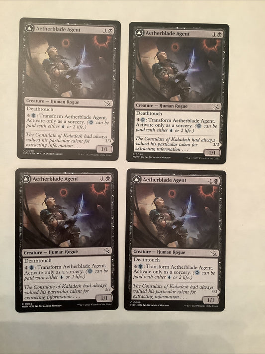 Aetherblade Agent x4 playset MTG MOM 088 double faced cards