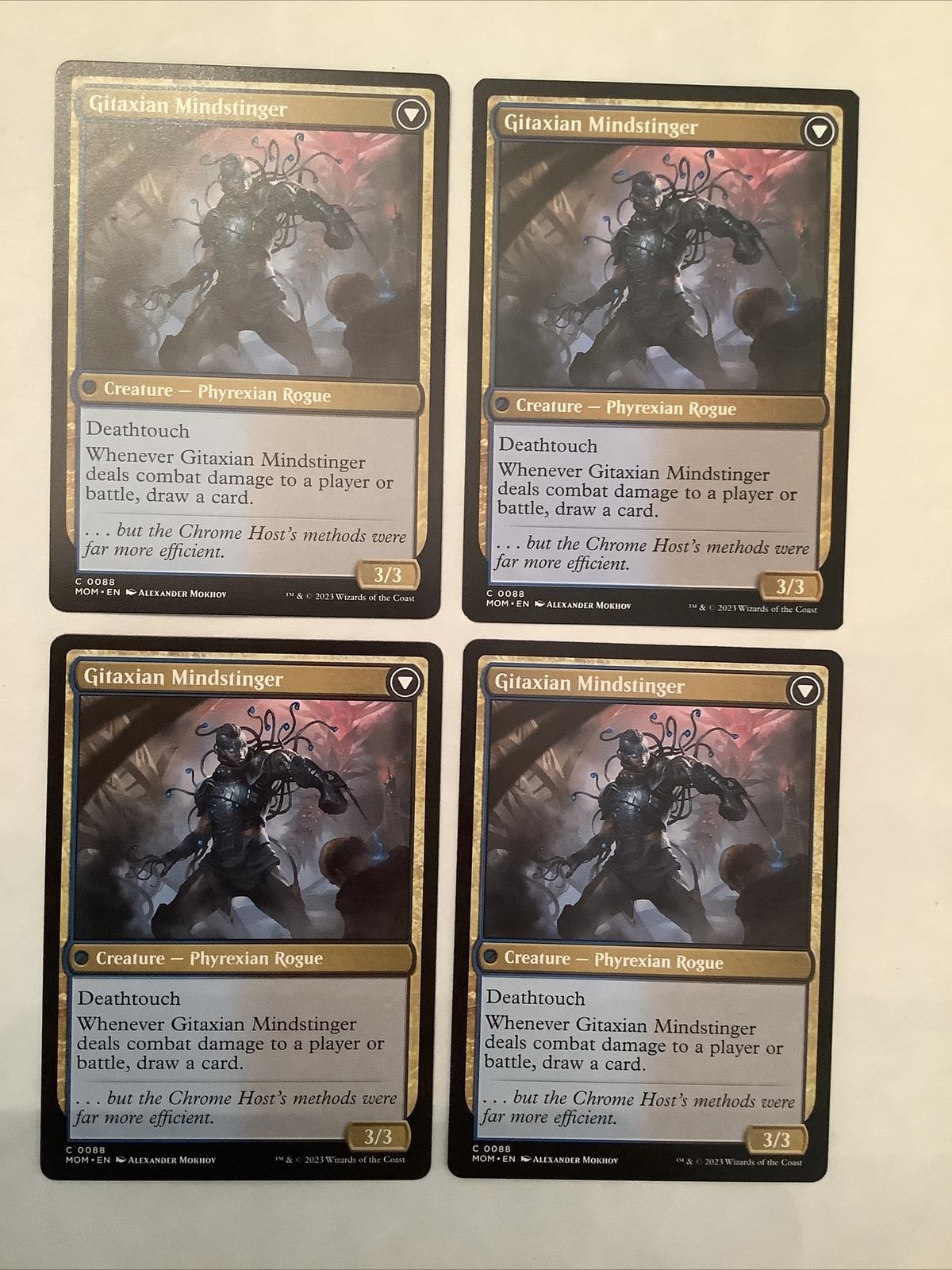 Aetherblade Agent x4 Playset MOM 088 MTG Deathtouch DFC