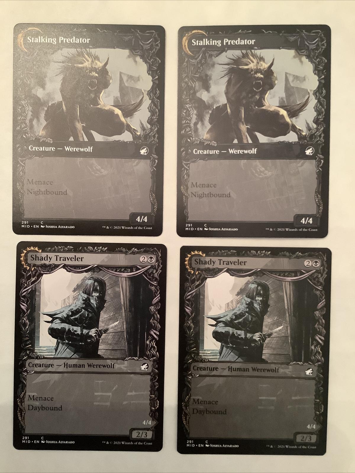 Shady Traveler   Stalking Predator MID 291 MTG Showcase x4