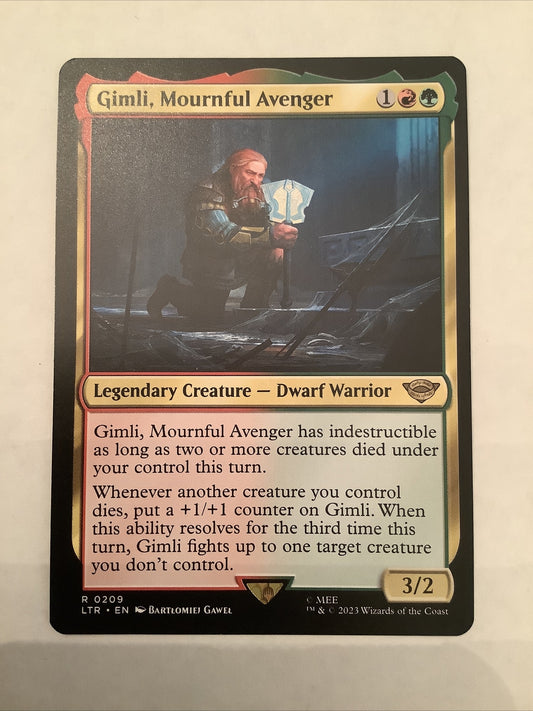 Gimli Mournful Avenger LTR 209 regular finish MTG card