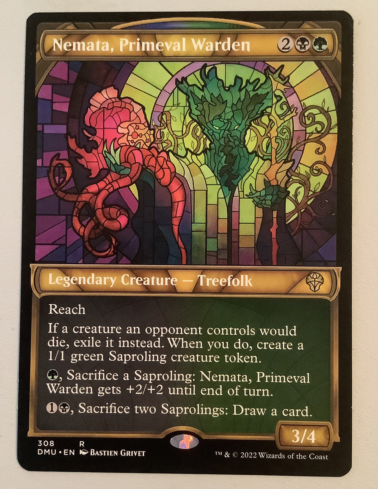 Nemata Primeval Warden DMU 308 regular finish MTG card