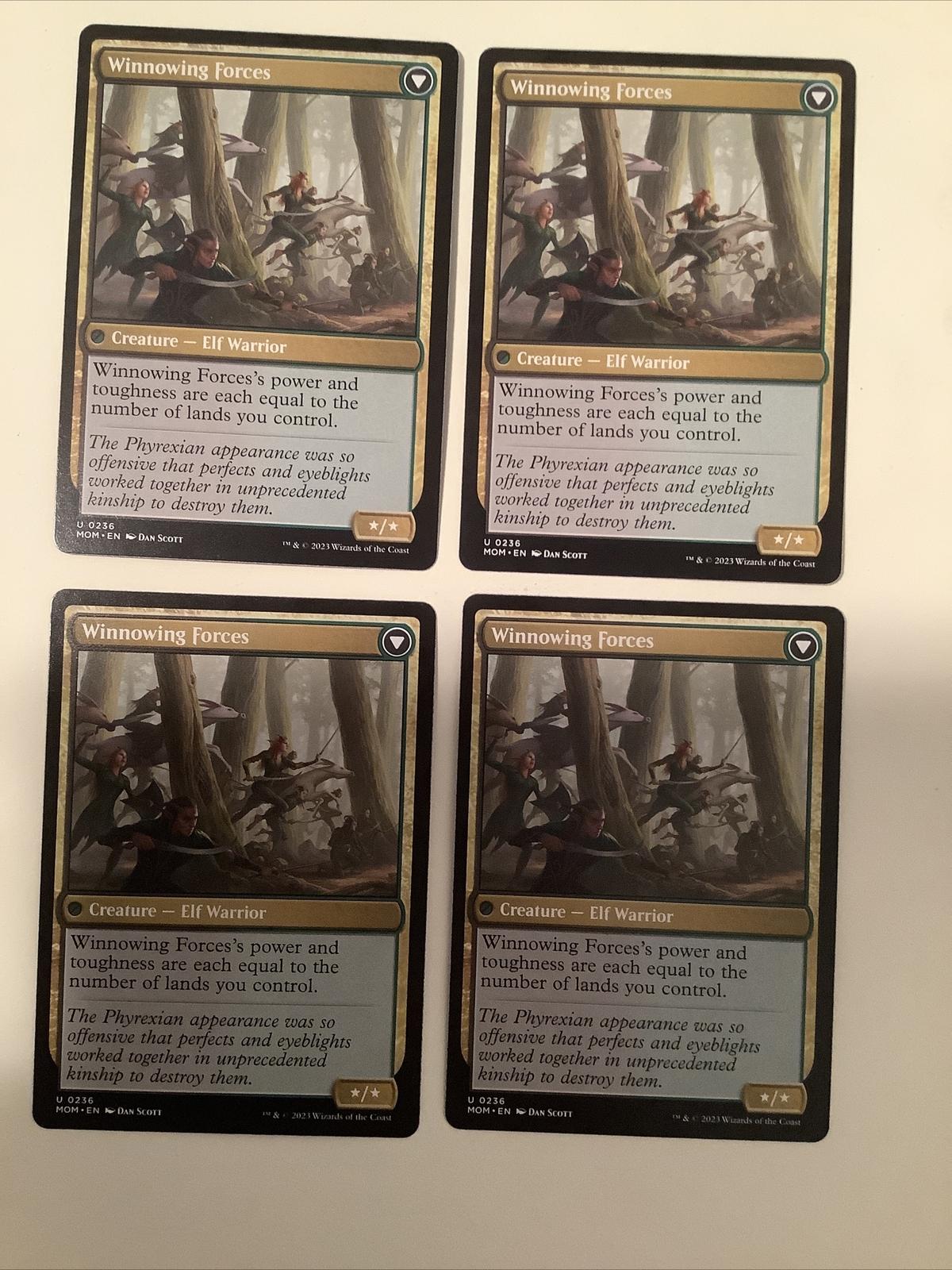 Invasion of Lorwyn // Winnowing Forces x4 MOM 0236 MTG DFC Landfall Payoff