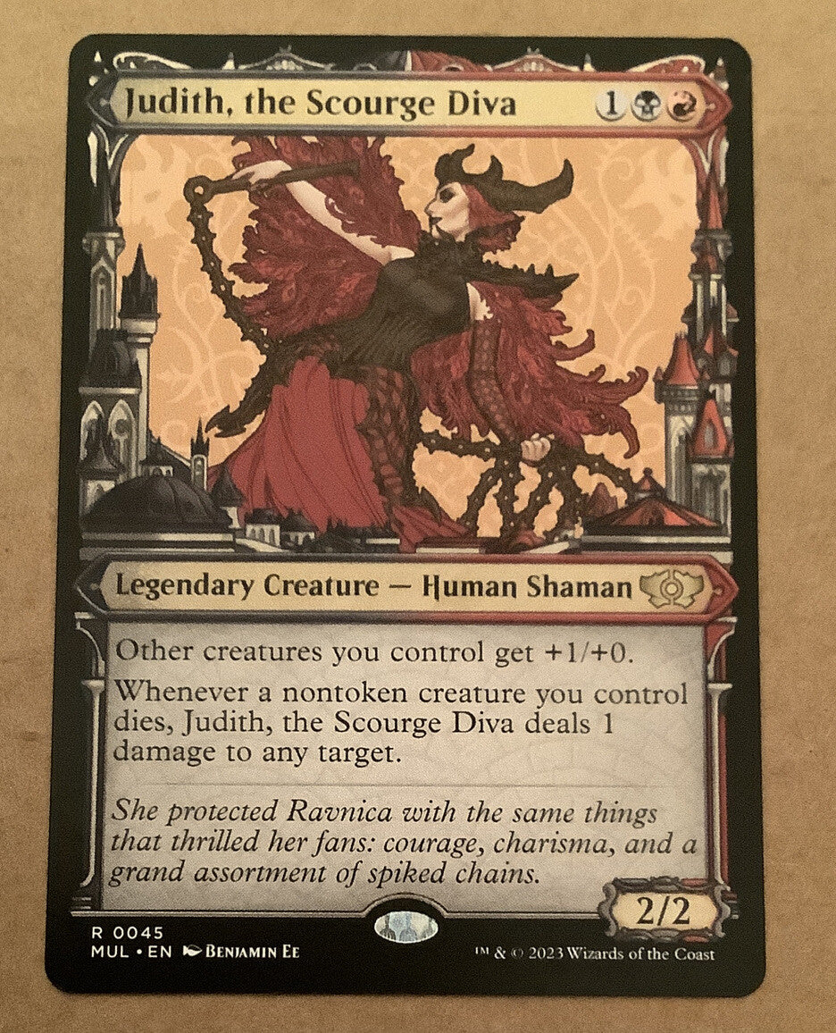Judith, the Scourge Diva MUL 045 Regular Finish from March of the Machine Multiverse Legends.