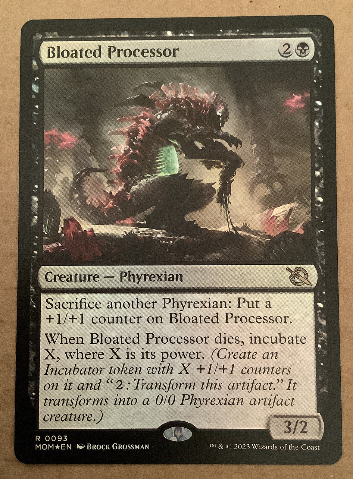 Bloated Processor MOM 093 Foil from March of the Machine.