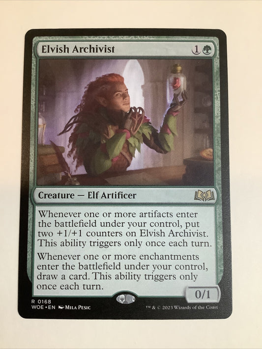MTG WOE: Elvish Archivist (Creature Elf Artificer) Regular Rare  0168