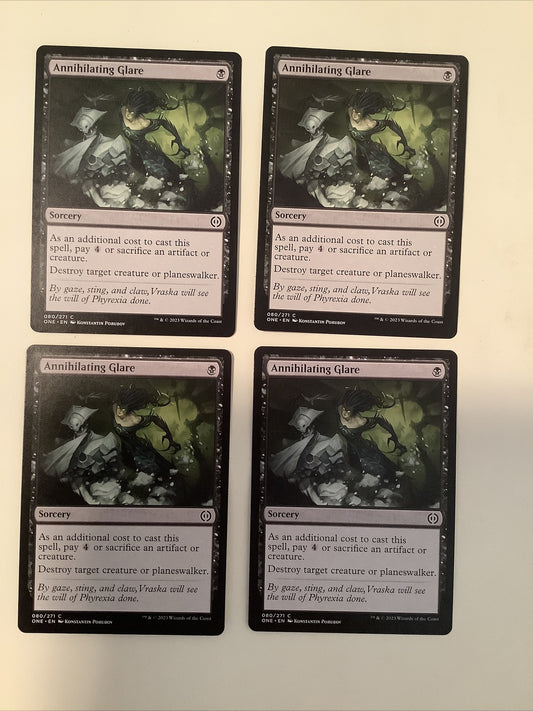 Annihilating Glare Phyrexia All Will Be One black sorcery Magic the Gathering cards