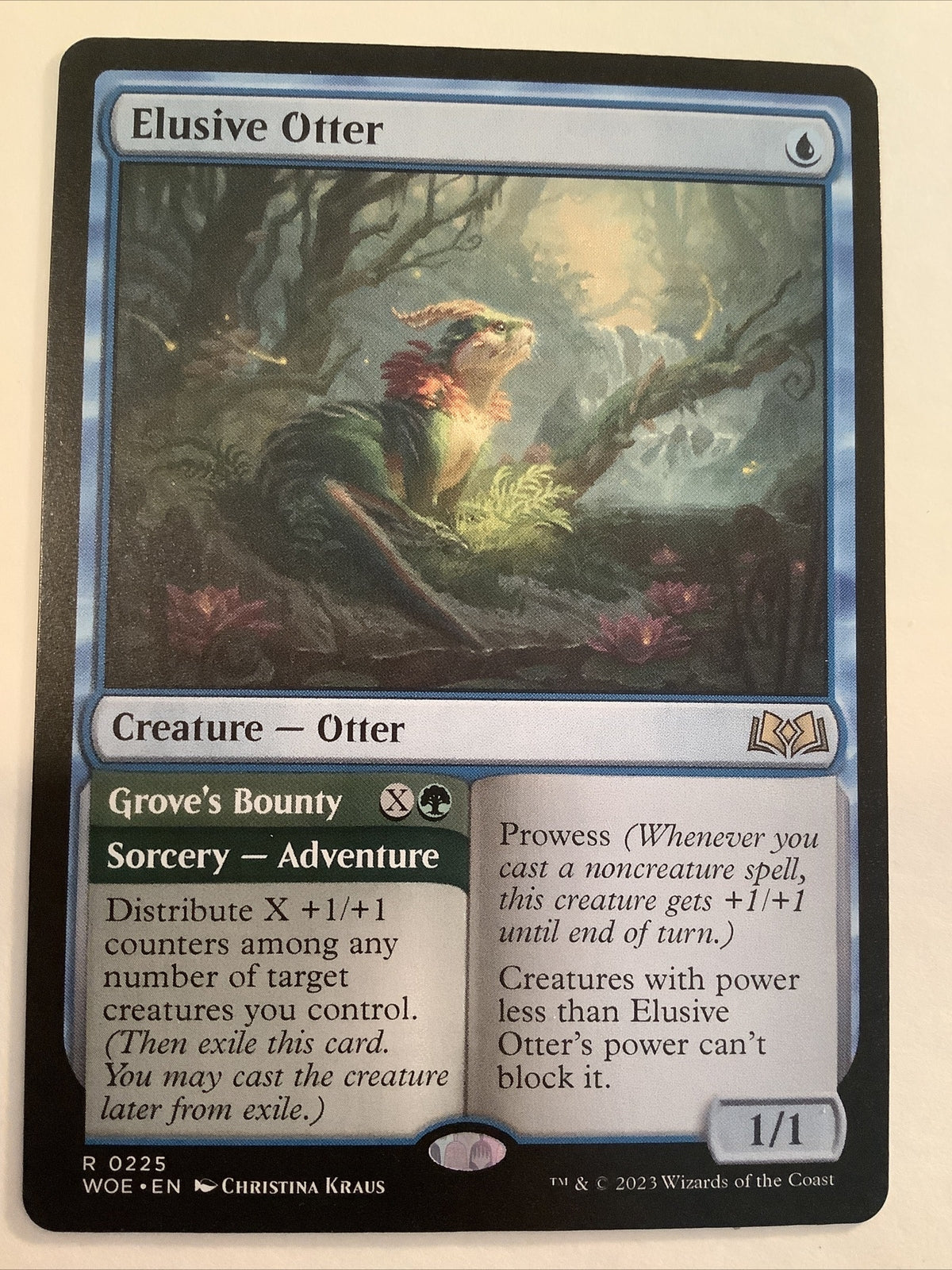 Elusive Otter MTG Wilds of Eldraine Rare 0225 card