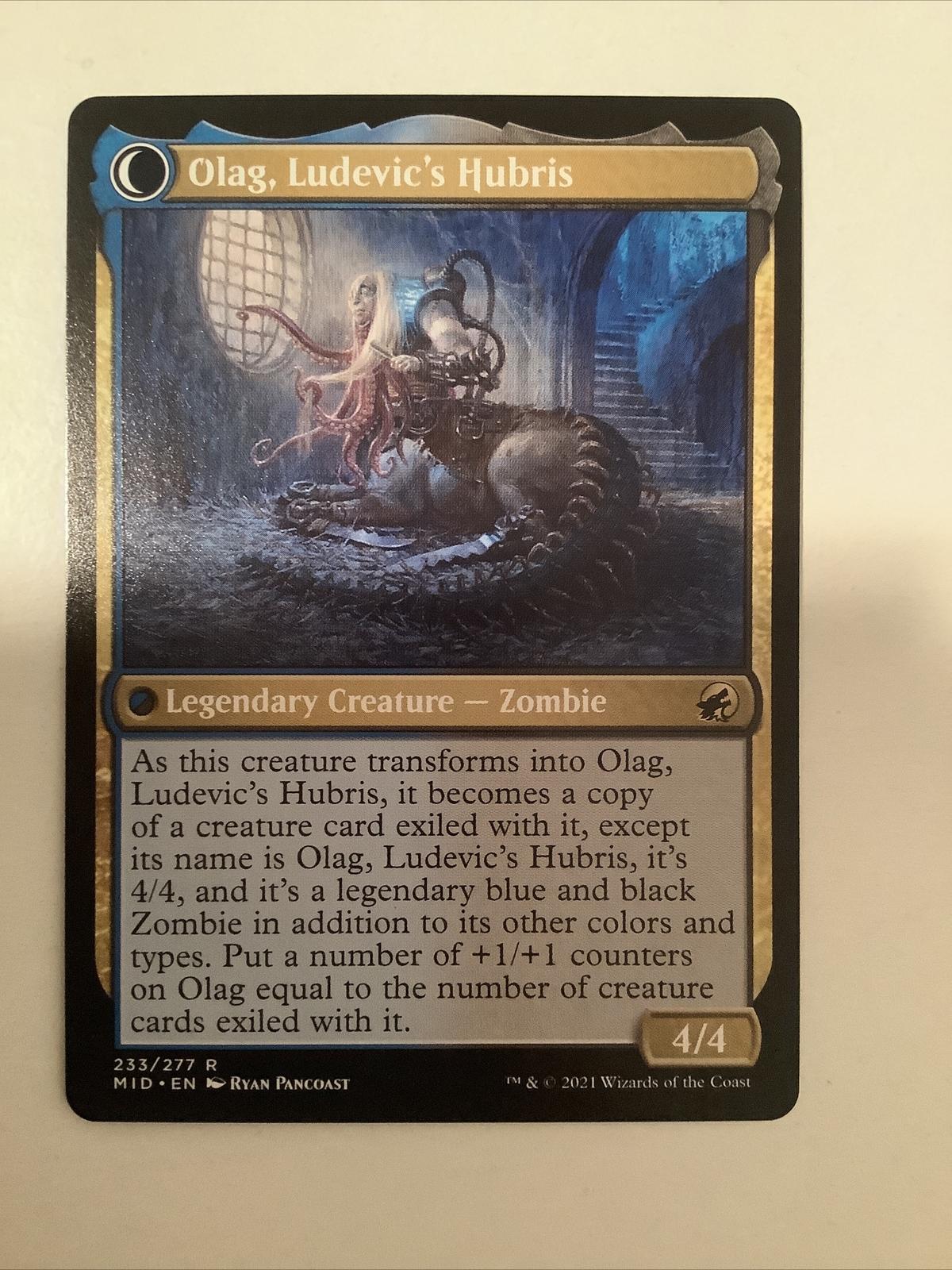 MTG MID:  Ludevic, Necrogenius  Olag, Ludevic's Hubris (Legendary Creature) 233