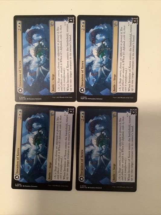 Invasion of Xerex x4 MTG double-sided Battle Siege playset from MOM 0242 by DM Vault Co