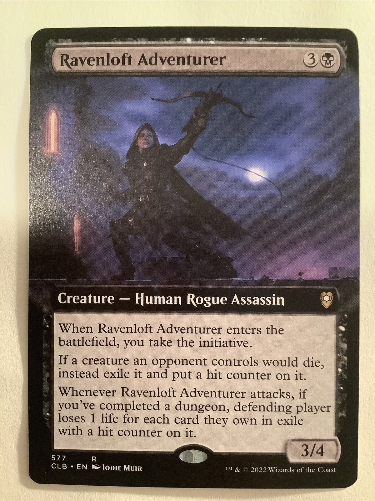 Ravenloft Adventurer CLB 577 Extended Art Regular MTG card DM Vault Co.