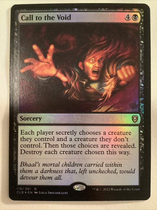 Call to the Void foil MTG sorcery card from Commander Legends Baldur’s Gate